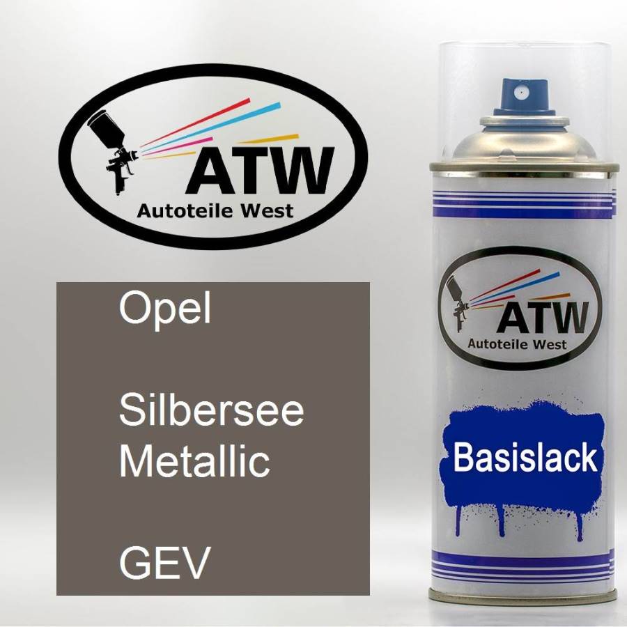 Opel, Silbersee Metallic, GEV: 400ml Sprühdose, von ATW Autoteile West.